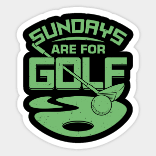 Sundays Are For Golf Sticker